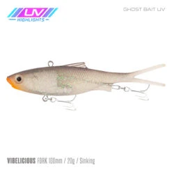 Samaki Vibelicious 100mm -Fishing Equip Store Ghost Bait UV