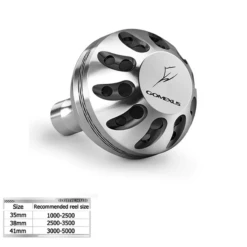 Gomexus Round Power Knob 35mm -Fishing Equip Store a38 power knob silver black 800x e4e84cd1 b19c 4d86 982f 77dc6abba9ba